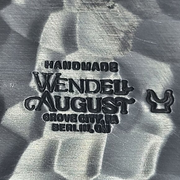 Vintage Handmade Wendell August Tray Metal Aluminum Amish Farm Scene Decorative - Picture 8 of 12